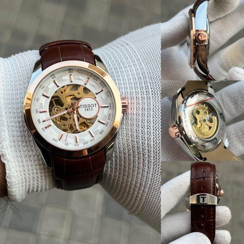 TISSOT 1853 AUTOMATIC PREMIUM QUALITY LEATHER WATCH - Image 3
