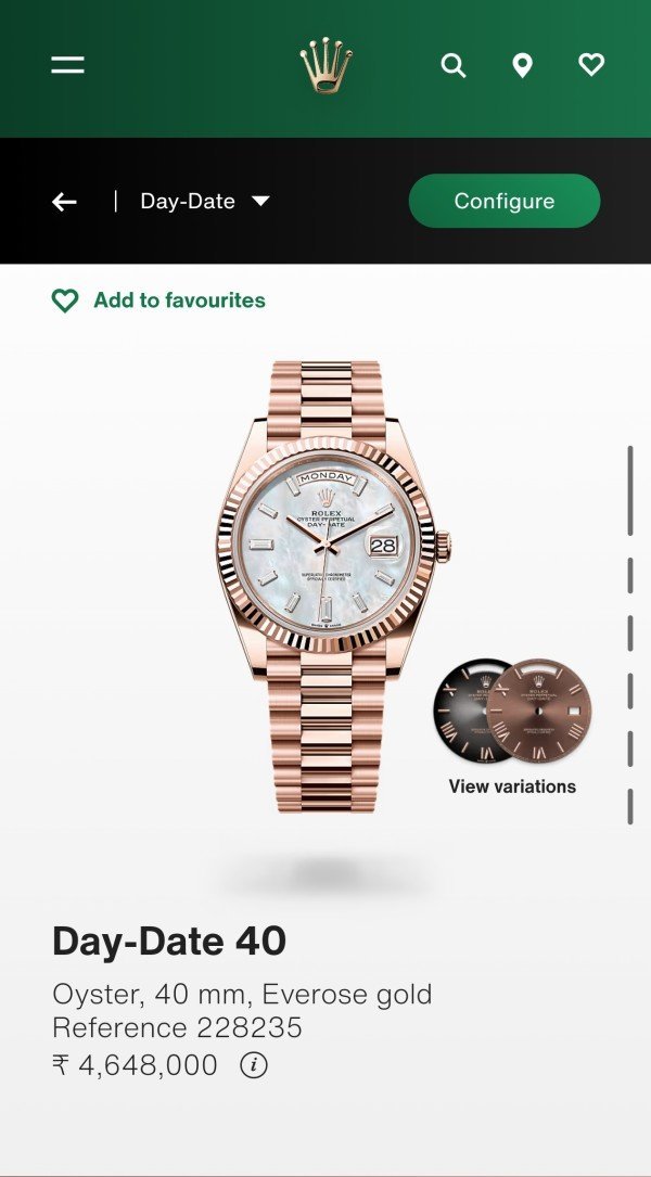 ROLEX OYSTER PERPETUAL DAY DATE 40 MM PREMIUM WRIST WATCH - Image 2