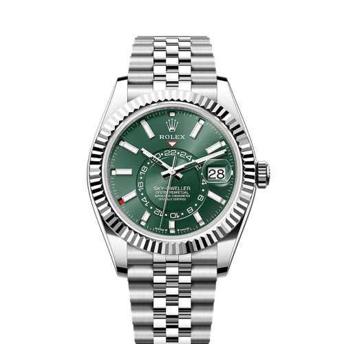 ROLEX SKY DWELLER OYSTER PERPETUAL 42MM STEEL WATCH