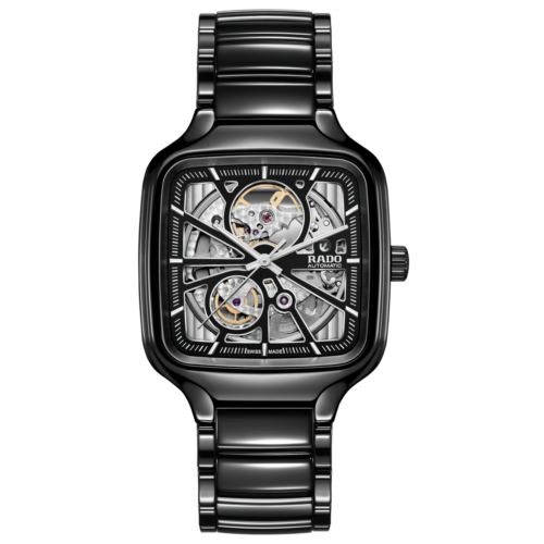 RADO SQUARE AUTOMATIC OPEN HEART CIRAMIC PREMIUM WRIST WATCH