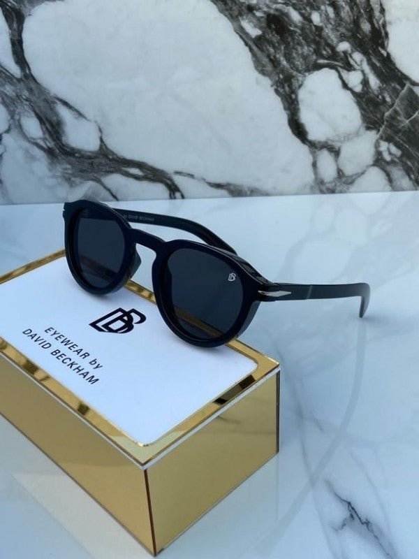 Branded Db Round Full Black Sunglasses (With Original Kit)