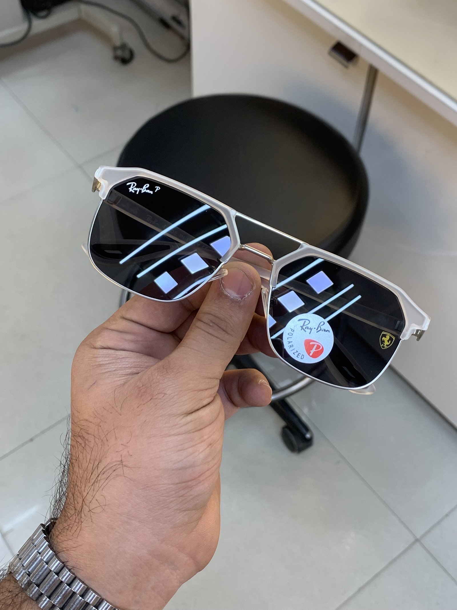 Branded Sunglasses RB Matt White - Image 3