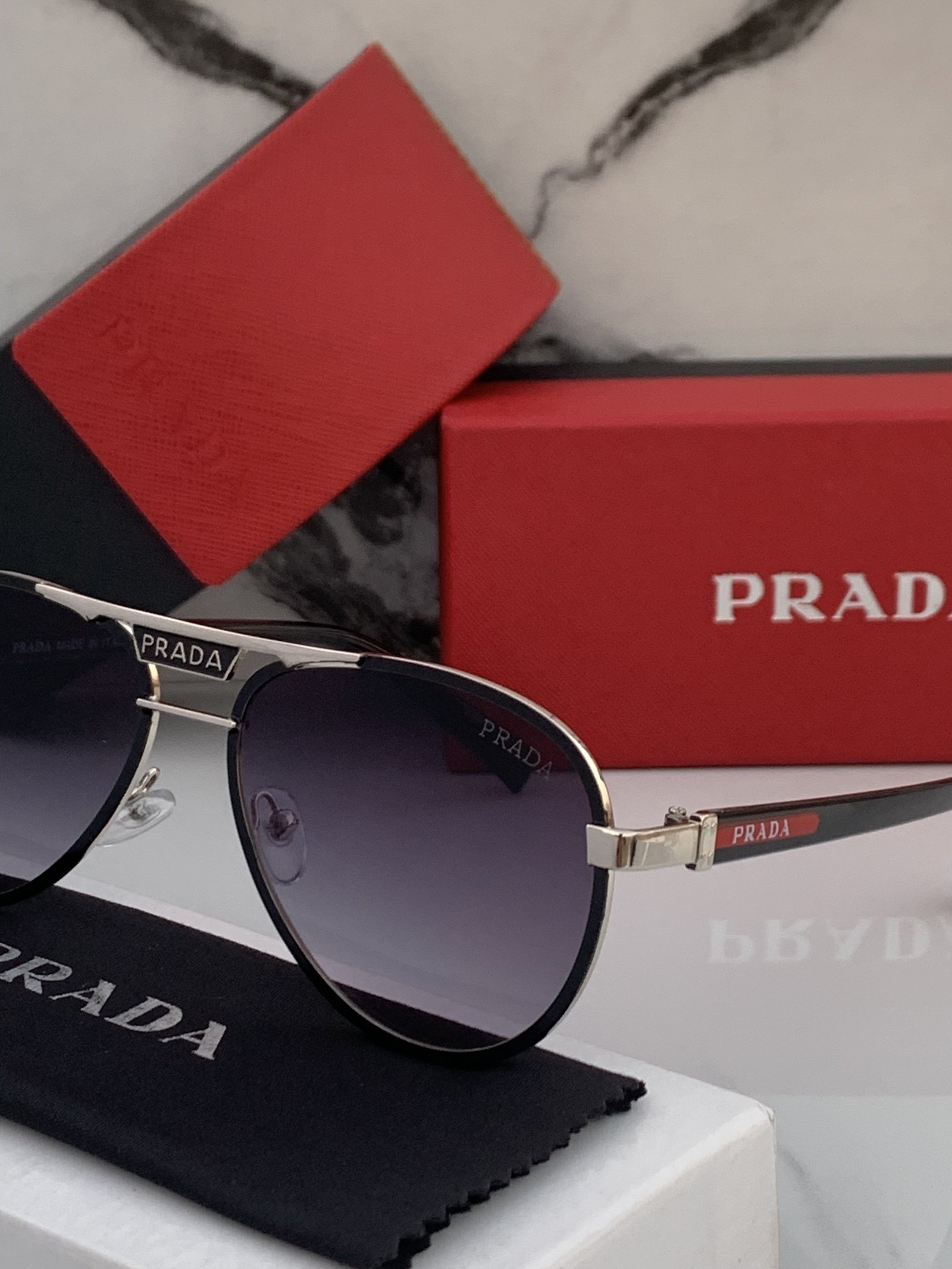 Branded PDA 5147_silver_black Sunglasses (With Original Kit) - Image 3