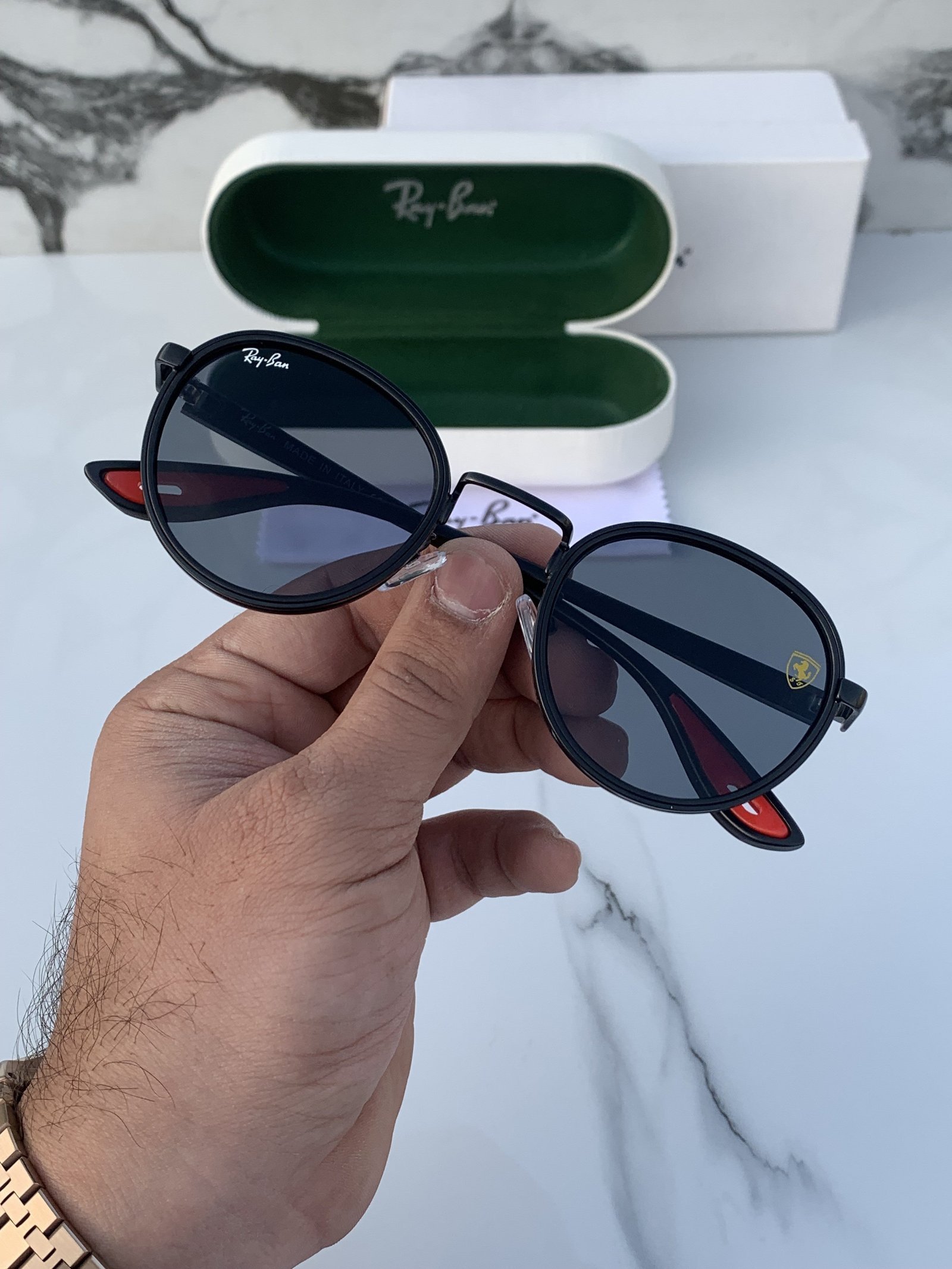 Branded Rb Full Black Sunglasses (With Original Kit) - Image 2