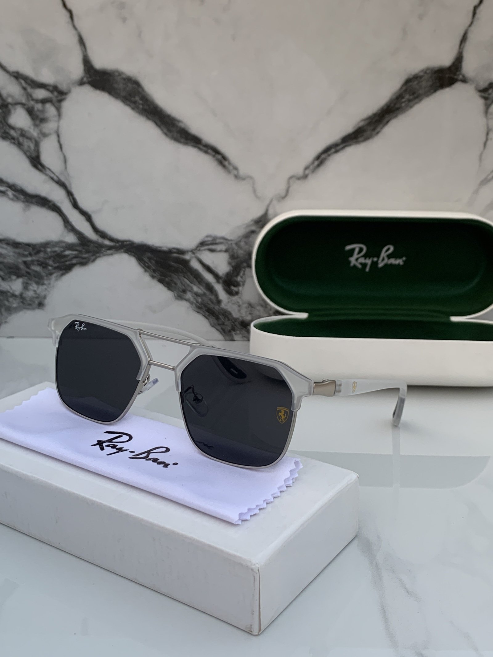 Branded RB White Black Sunglasses (With Original Kit) - Image 6
