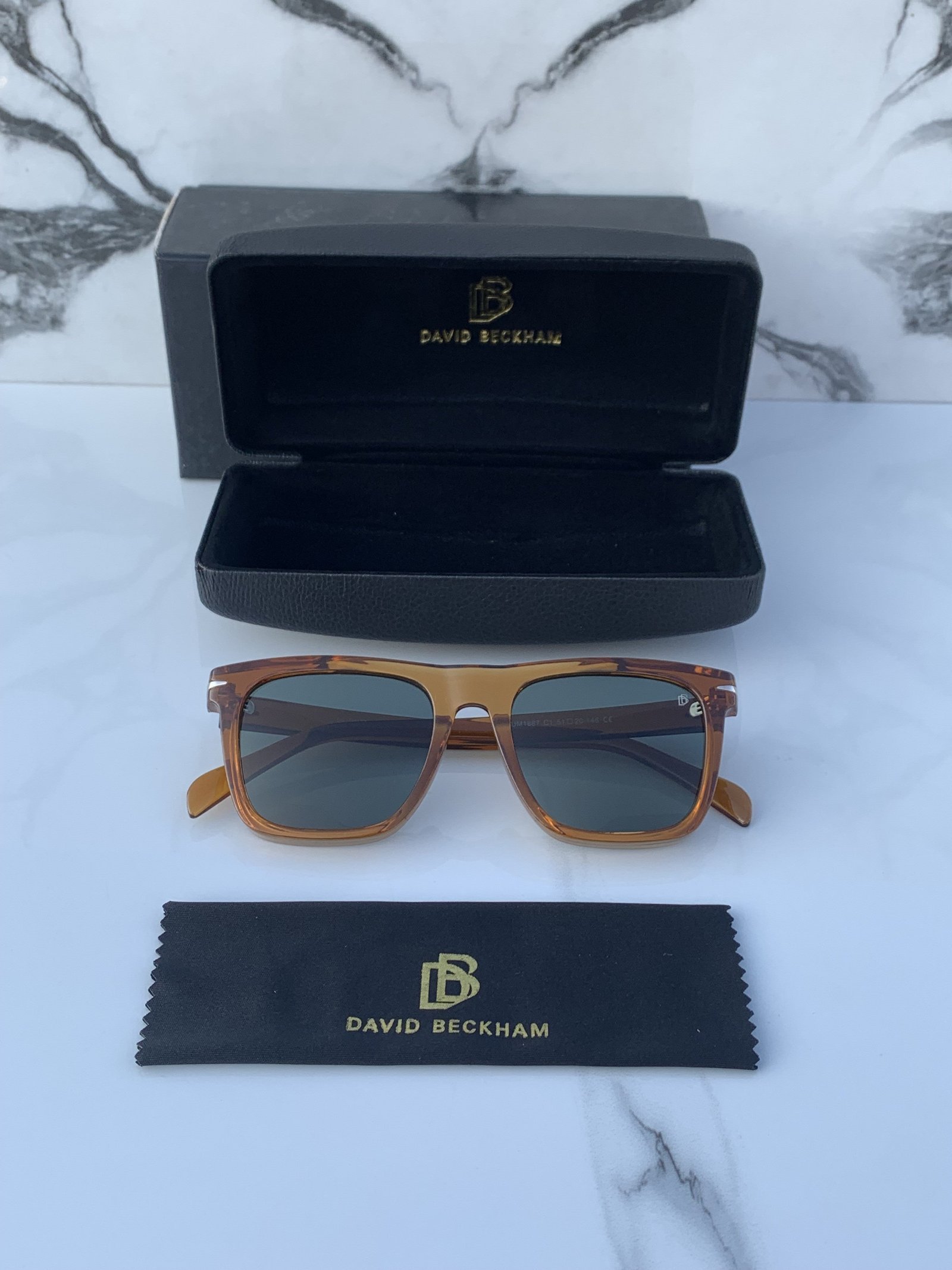 Branded DB Brown Sunglasses Grey (With Original Kit) - Image 3