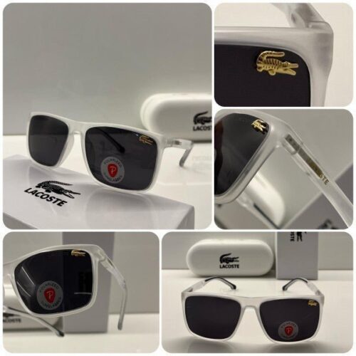 Branded LCOSTE Sunglasses White Transparent (With Original Kit)
