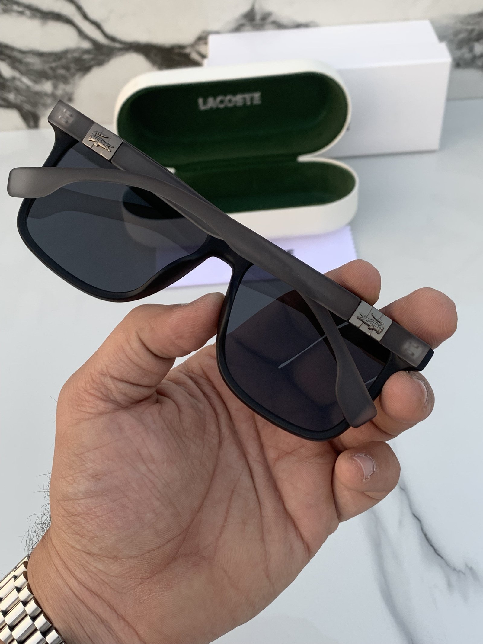 Branded LCOSTE Sunglasses Brown (With Original Kit) - Image 4