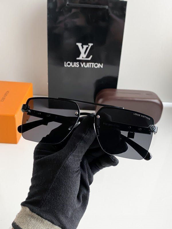 Branded Lv Gold Black Sunglasses Bt (With Original Kit) - Image 4