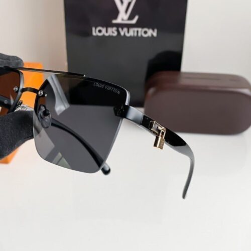 Branded Lv Gold Black Sunglasses Bt (With Original Kit)
