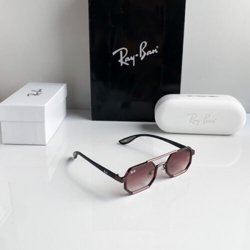 Branded Rb Black Brown Metal Frame Sunglasses Bt (With Original Kit)