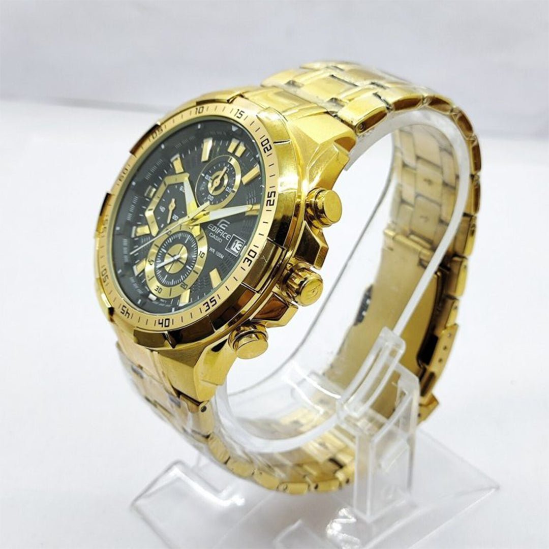 Edifice Gold Black Metal Watch - Image 2