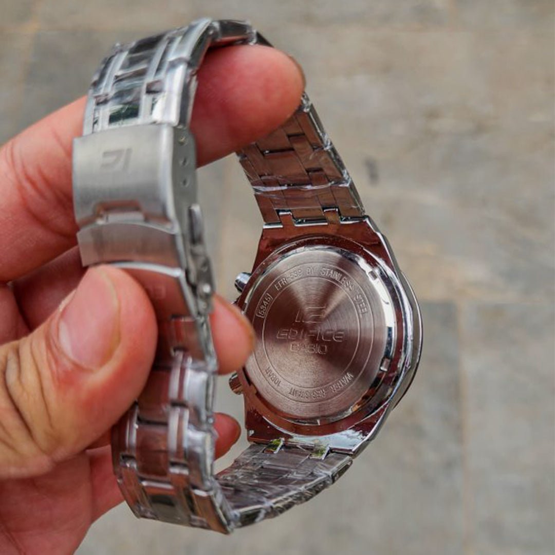 Edifice Silver Black Metal Watch - Image 2
