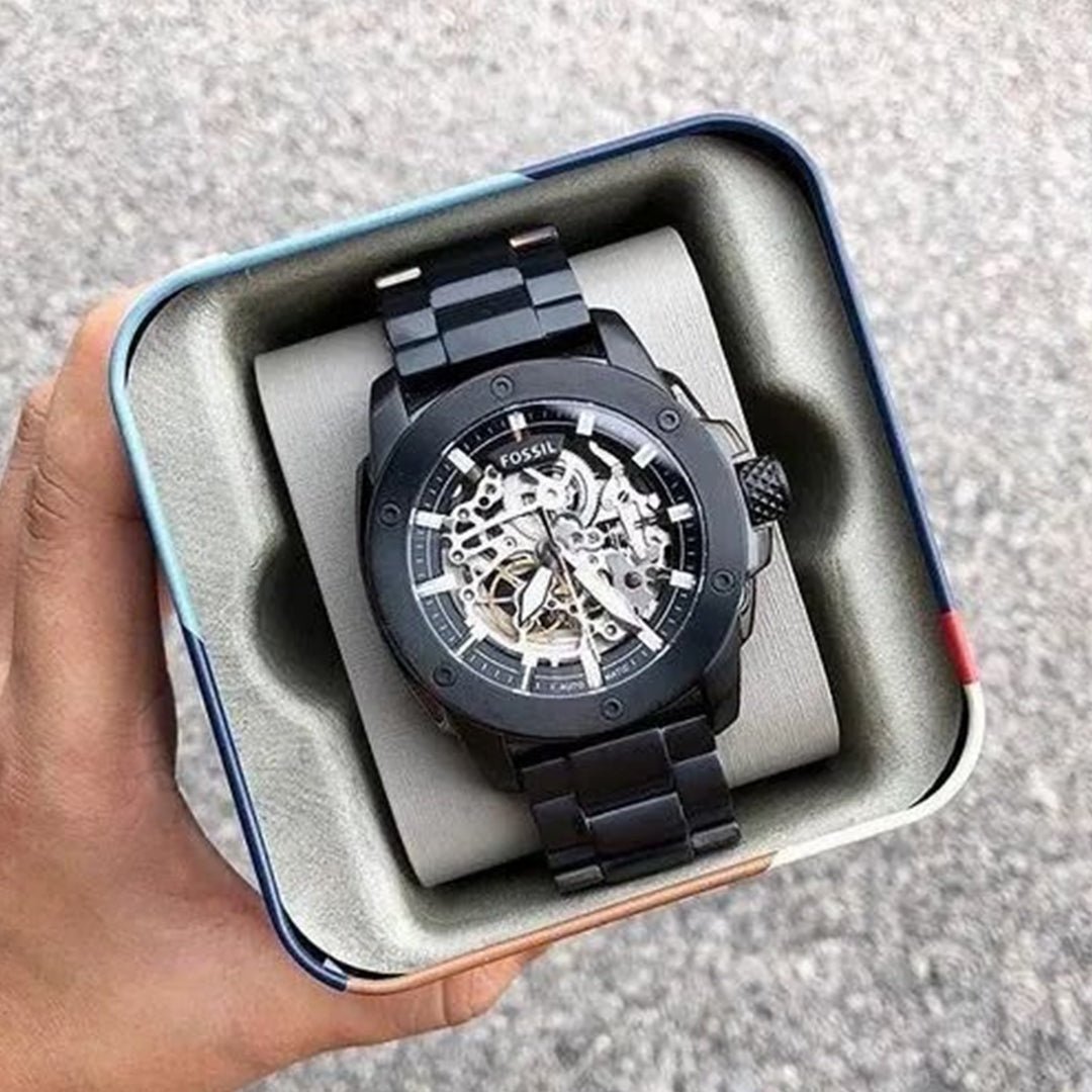 Fossil New Black Metal Automatic Watch - Image 5