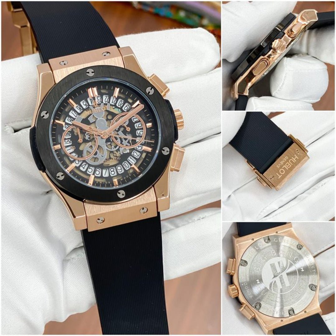 Hublot Black Leather Belt Watch A - Image 3