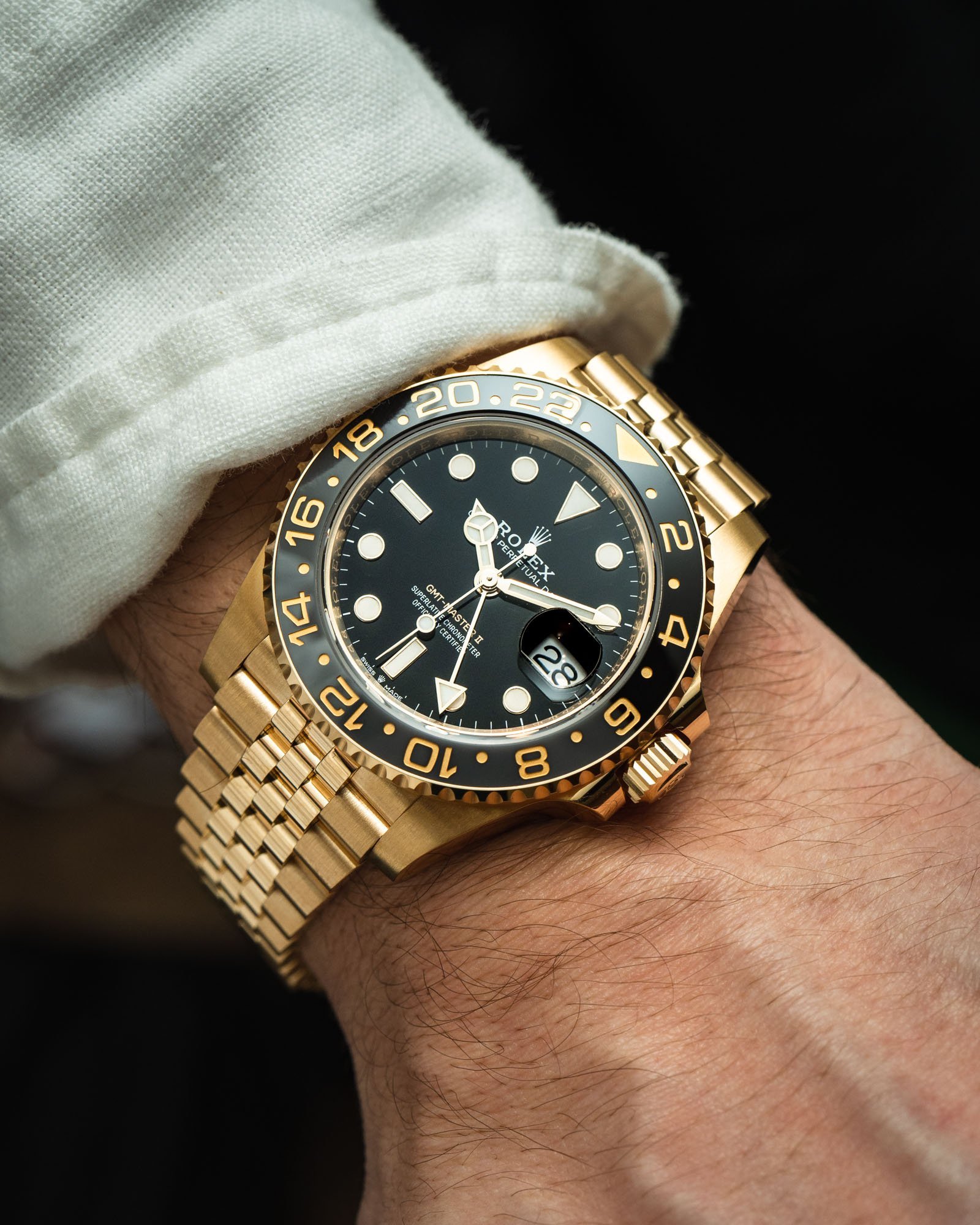 GMT-Master II yellow gold Jubilee bracelet and Black dial - Image 2