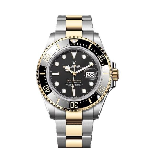Rolex Sea-Dweller yellow gold Bezel and black dial